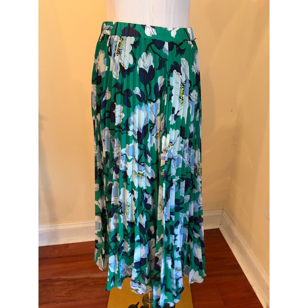 Maeve Anthropologie Roseanna Green Floral Pleated Midi Skirt XS - Picture 9 of 9
